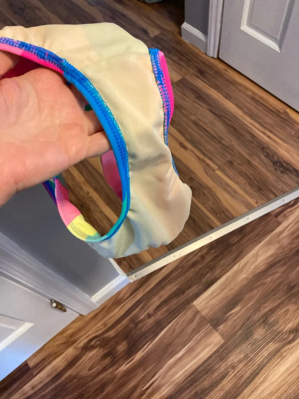 Kids Lands End Rainbow Stripe Bikini Bottoms - Multicolor